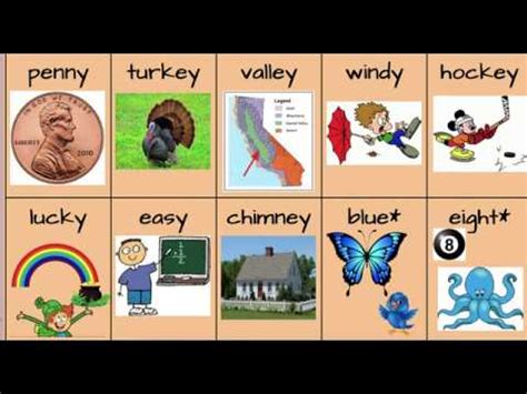 Spelling Words with the ending -Y and -EY (last first grade spelling ...
