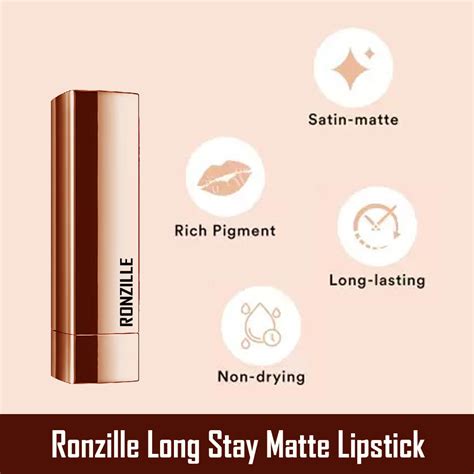 RONZILLE RC Natural Colored Long Stay Matte Lipstick -16 (Shade-16, 4.