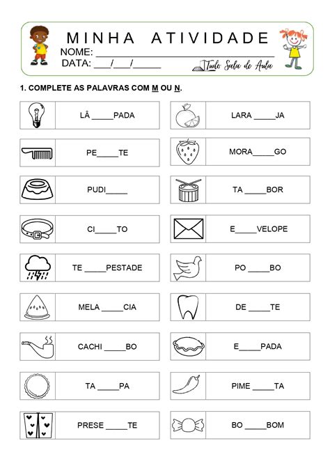 Atividades com M ou N