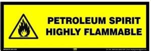 Mr. SAFE Petroleum Spirit Highly Flammable In Hard Plastic Lamination ...