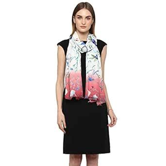 Buy Rhe-ana Women's Modal Scarf Stole Joyce Ivory Base | Stole for ...