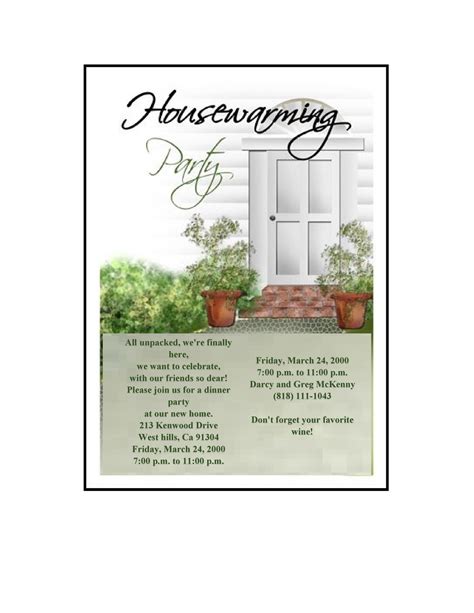 Templates For Housewarming Invitation at Alonzo Christensen blog