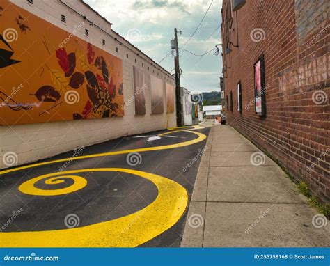 Murals Painted in a Alley of Buckhannon WV USA Editorial Stock Photo ...