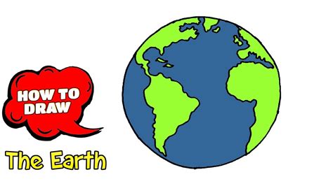 How To Draw Easy Cartoon Earth at Jose Bannerman blog