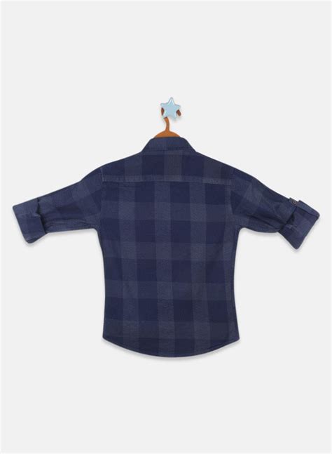 Buy Boys Blue Check Shirt Online in India - Monte Carlo