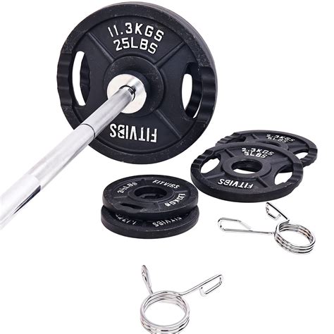 Snapklik.com : Signature Fitness Cast Iron Olympic 2-Inch Weight Plates ...