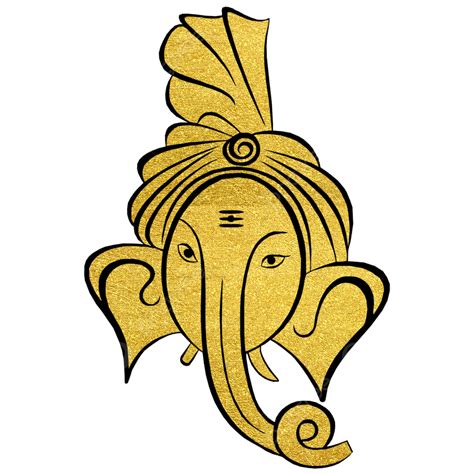 Lord Ganesha Golden Free Vector Picture Hd Transparent, Lord Ganesha ...