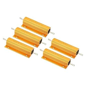 PATIKIL 100W 50 Ohm Aluminum Shell Resistor, 5 Pack Aluminum Housing ...