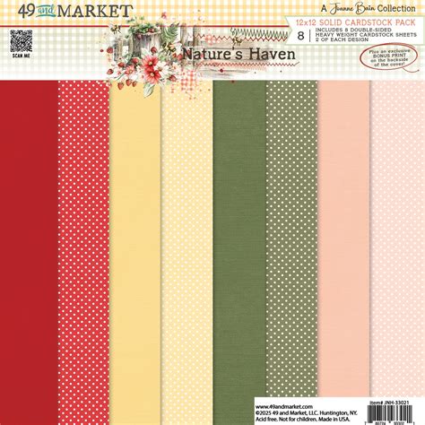 49 and Market - Nature's Haven - Solids Collection Pack 12X12 ...