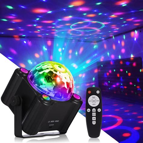 Yinpkteo Party Lights Disco Ball Light,Dj Disco Light Sound Activated ...