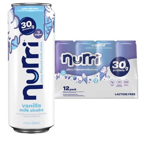 Nurri Ultra-Filtered Milkshake, 30g of Protein, Vanilla, 11 fl oz Can ...