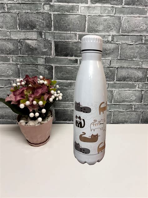 Botella de acero inoxidable de gatitos - Huellas&Co