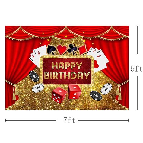 Buy MEHOFOND 7x5ft Las Vegas Casino Theme Backdrop Red Curtain Happy ...