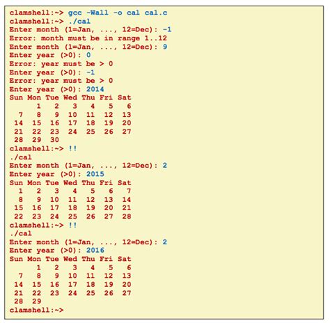 Image result for C Calendar Program