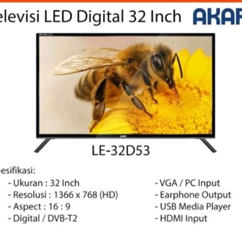 Jual TV led digital Akari 32" LE 32D53 tv led akari 32 inc - Kota ...