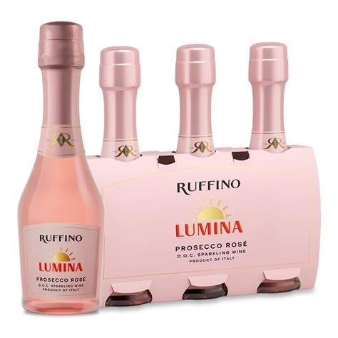 Ruffino Lumina Prosecco DOC, Italian Rose Sparkling Wine, 3 Pack 187 ml ...