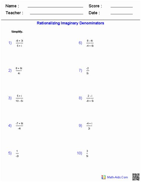 Image result for Simplifying Complex Numbers