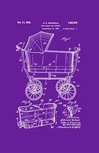 Framable Patent Art The Original Ready to Frame Décor Baby Buggy ...