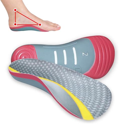 Amazon.com: 3/4 Removable High Arch Support Shoe Inserts, Orthopedic ...