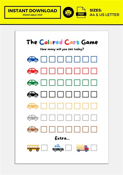 Car Games Printable, Road Trip Games, Road Trip Activity, Kids ...
