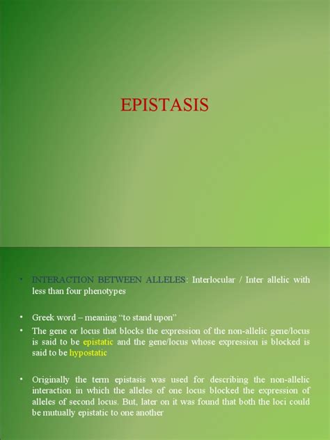 Image result for Epistasis Lecture Notes