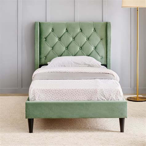 Buy Helios Bravo Roxy Single Bed - Green from Helios by Home Centre at ...