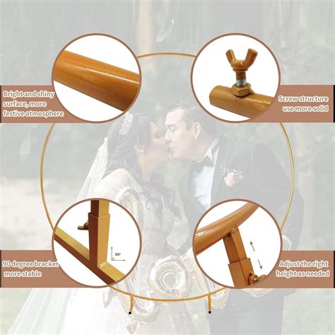 Buy Rose Gold Balloon Arch Kit,Circle Balloon Arch Frame,Metal Arch for ...