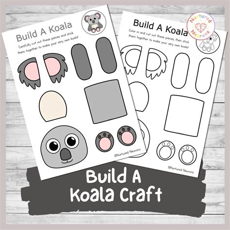 Make a Cute Koala with this Simple Build A Koala Craft (Printable ...