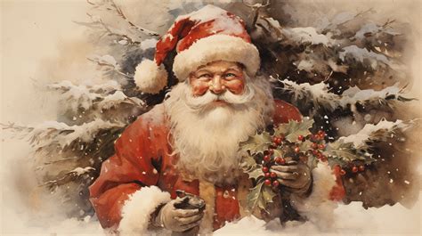Vintage Santa Claus Art Free Stock Photo - Public Domain Pictures
