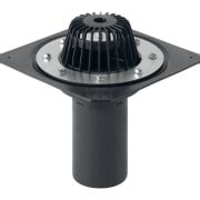 Geberit roof outlet with fastening flange, for roof foils | Geberit ...