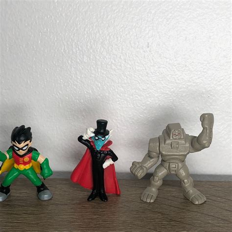 Teen Titans Action Figure Lot Bandai Mini Figures Cyborg Robin Mumbo ...