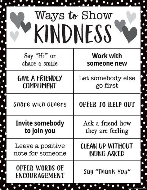 Ways to Show Kindness Chart – CM School Supply