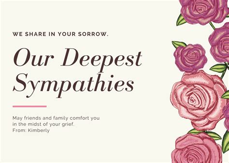 Sympathy Card Template