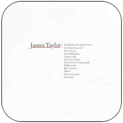 James Taylor Greatest Hits Album Cover Sticker