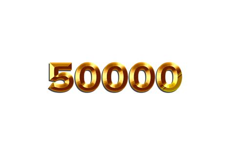 50000 subscribers celebration greeting Number with golden design ...