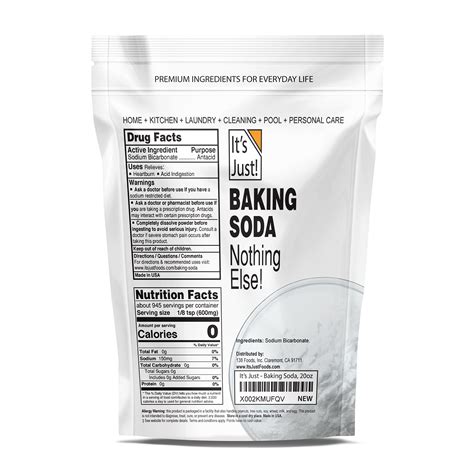 Snapklik.com : Its Just - Baking Soda, 100% Pure Sodium Bicarbonate ...