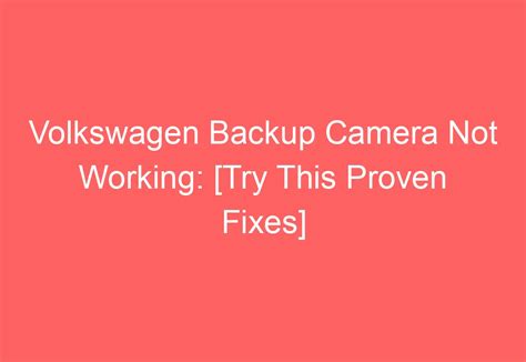 Image result for Troubleshooting Backup Camera Problems