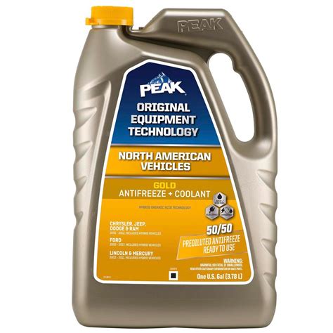 PEAK Antifreeze/Coolant Domestic Gold 50/50 Premixed 1 Gallon