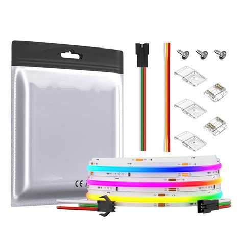 Buy RGB Color LED Strip, FCOB WS2811 IC RGB Chip, Flexible High Density ...