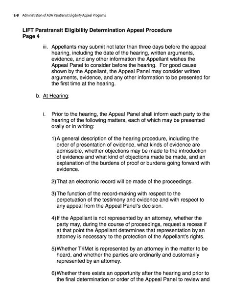 Appendix E - TriMet LIFT Eligibility Appeal Policy and Appeal Procedure ...