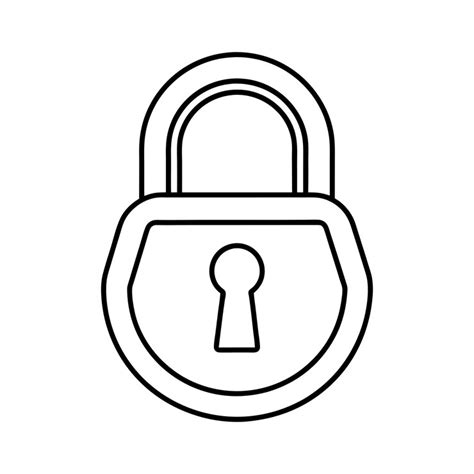 Lock line art victor design silhouette illustration | Premium Vector