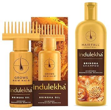 Buy Indulekha Bringha Ayurvedic Hair Oil 100 ml, Hair Fall Control and ...