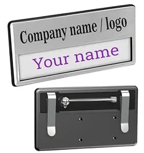 Addline Mart 2 Pieces Flexible Name Tag Badges,Personalized ...
