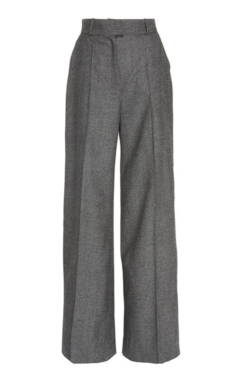 High Waist Virgin Wool Wide Leg Trousers by MARTIN GRANT for Preorder ...