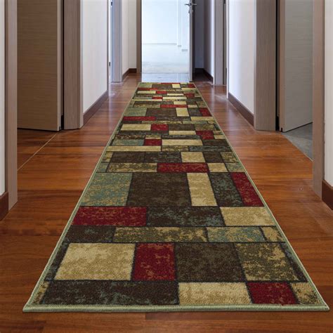 Ottomanson Ottohome Machine Washable Non-Slip Boxes Area Rug For Living ...