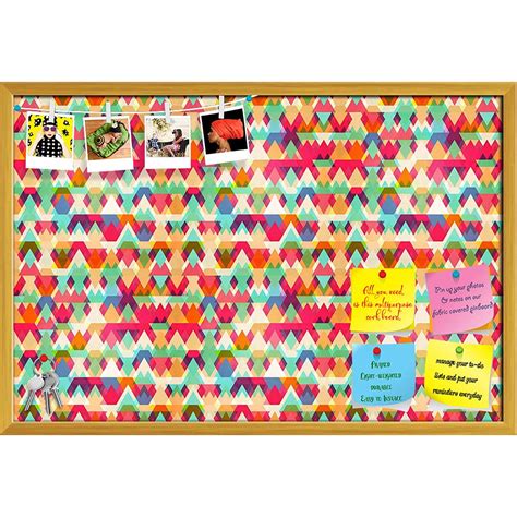 ArtzFolio Triangles Bulletin Board Notice Pin Board | Vision Soft Board ...