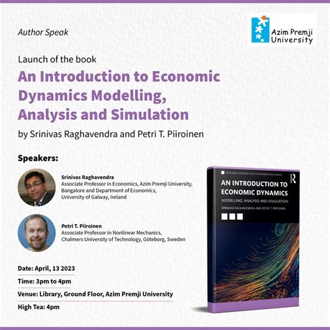 Book Launch | An introduction to economic dynamics modelling, analysis ...