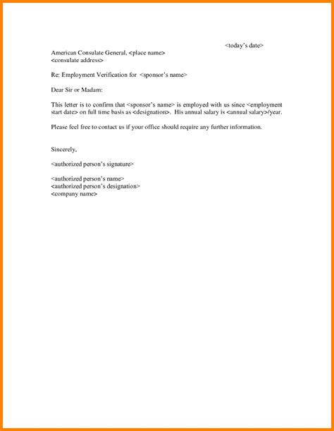 Employee Verification Letter Sample