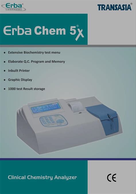 Erba Chem 5X, semi automated analyzer, Electrolytes : Amazon.in ...