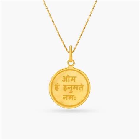 Divine Lord Hanuman Gold Pendant